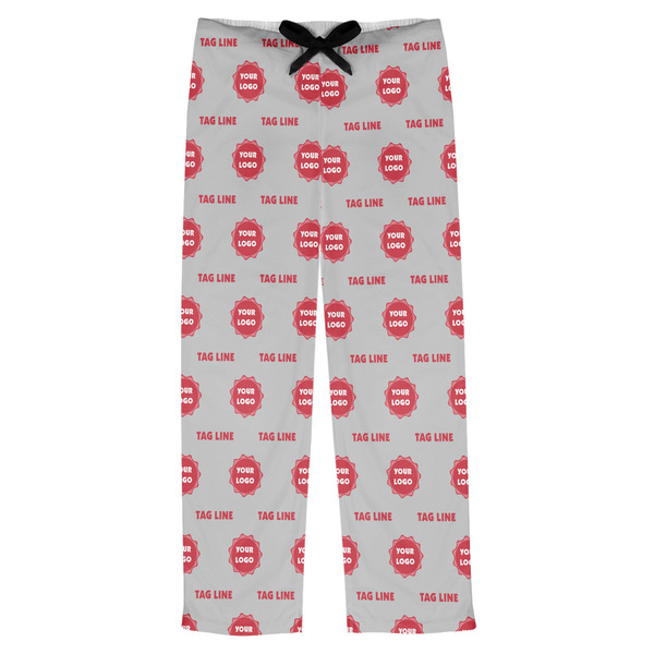 Custom Logo & Tag Line Mens Pajama Pants - S (Personalized)