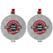 Logo & Tag Line Metal Ball Ornament - Front and Back