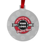 Logo & Tag Line Metal Ball Ornament - Double-Sided w/ Logos