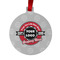 Logo & Tag Line Metal Ball Ornament - Front