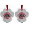 Logo & Tag Line Metal Paw Ornament - Front and Back