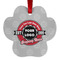 Logo & Tag Line Metal Paw Ornament - Double-Sided w/ Logos