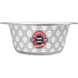 Logo & Tag Line Stainless Steel Dog Bowl - Large (Personalized)