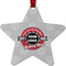 Logo & Tag Line Metal Star Ornament - Front