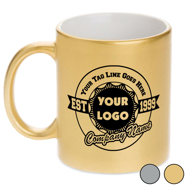 Logo & Tag Line Metallic Mugs