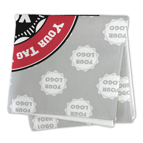 Logo & Tag Line Microfiber Dish Rag - FOLDED (square)