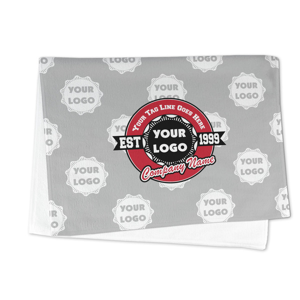 Logo & Tag Line Microfiber Dish Towel - FOLDED HALF