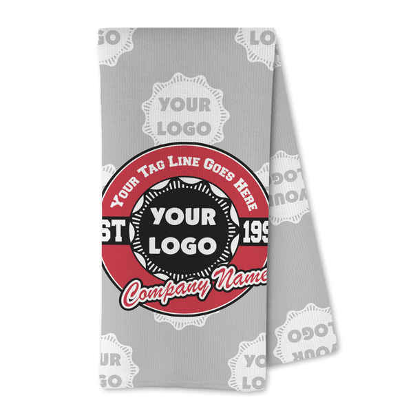 Custom Logo & Tag Line Kitchen Towel - Microfiber w/ Logos