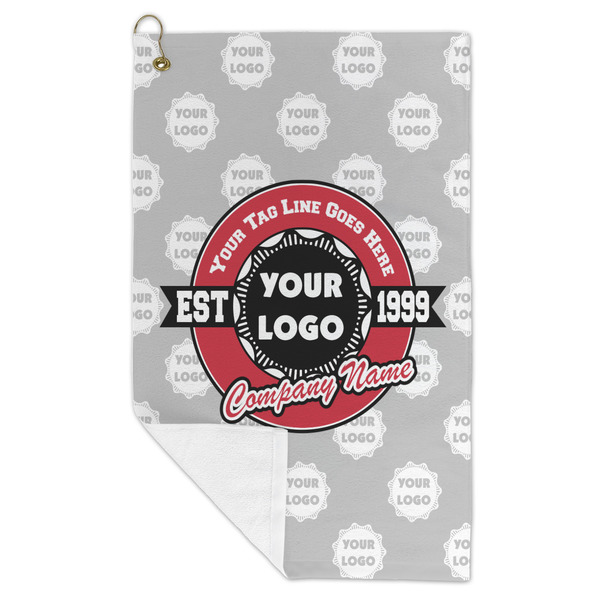 Logo & Tag Line Microfiber Golf Towels - FOLD