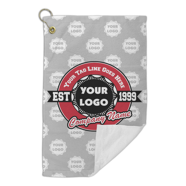 Logo & Tag Line Microfiber Golf Towels Small - FRONT FOLDED