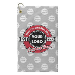 Logo & Tag Line Microfiber Golf Towel - Small w/ Logos