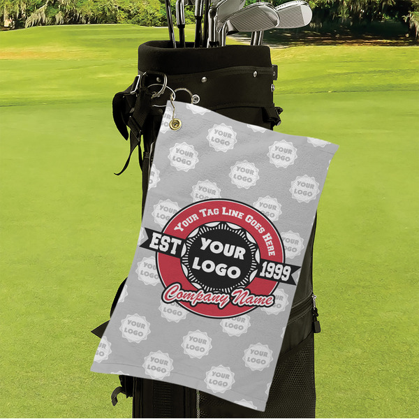 Logo & Tag Line Microfiber Golf Towels - Small - LIFESTYLE