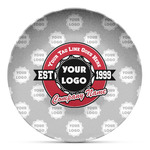 Logo & Tag Line Microwave Safe Plastic Plate - Composite Polymer (Personalized)