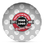 Logo & Tag Line Microwave Safe Plastic Plate - Composite Polymer (Personalized)