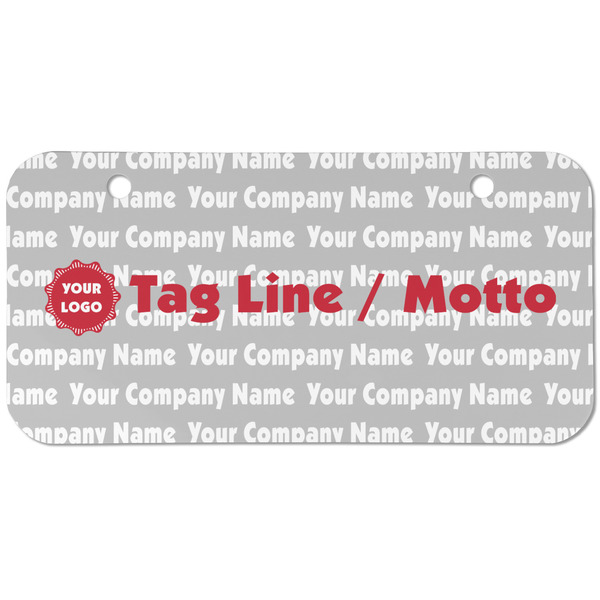 Custom Logo & Tag Line Mini/Bicycle License Plate - 2 Holes (Personalized)