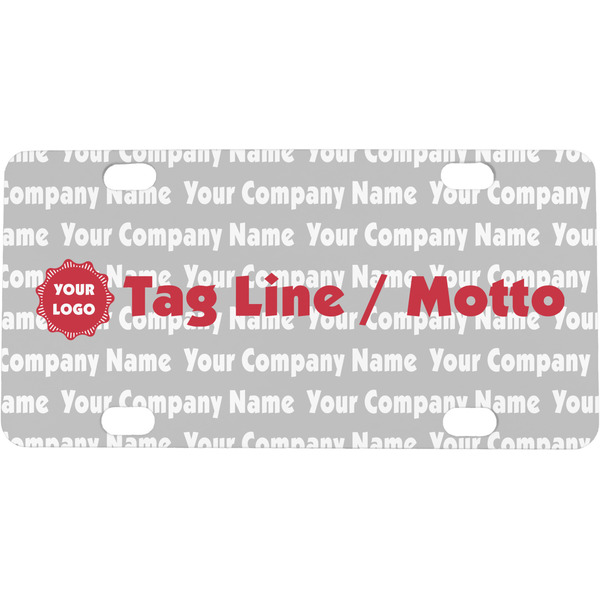 Custom Logo & Tag Line Mini / Bicycle License Plate - 4 Holes (Personalized)