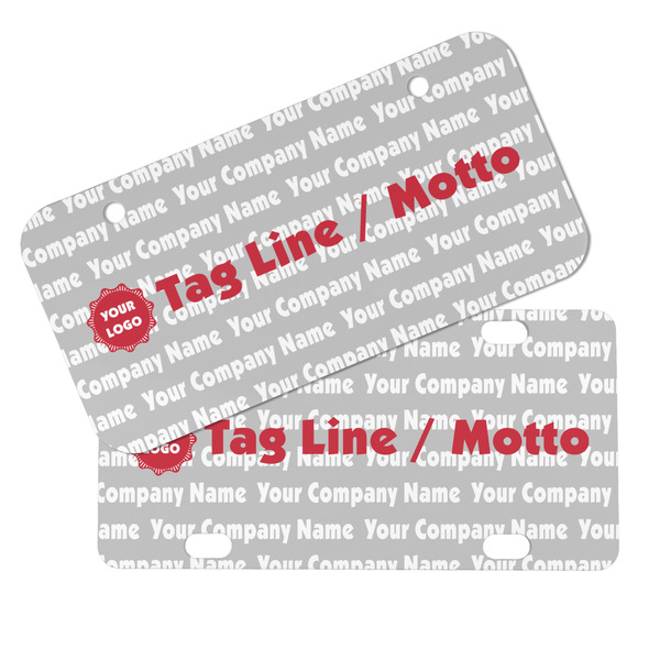 Logo & Tag Line Mini License Plates - MAIN (4 and 2 Holes)