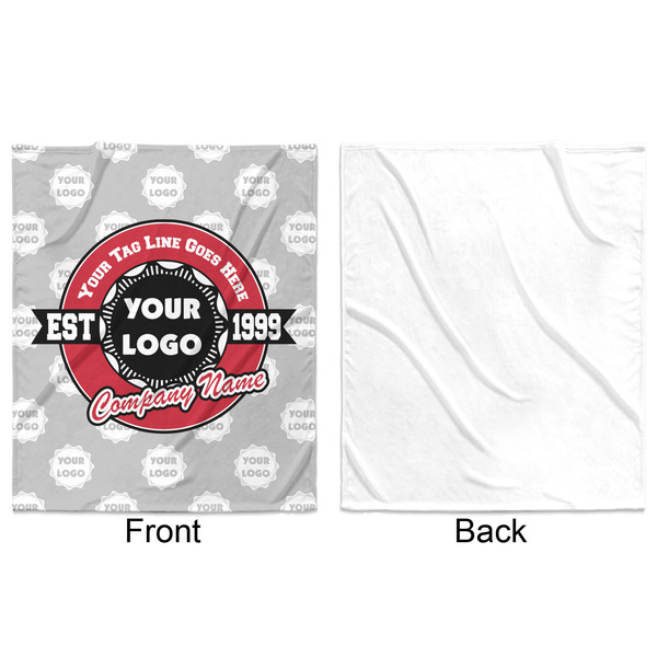 Logo & Tag Line Minky Blanket - 50"x60" - Single Sided - Front & Back
