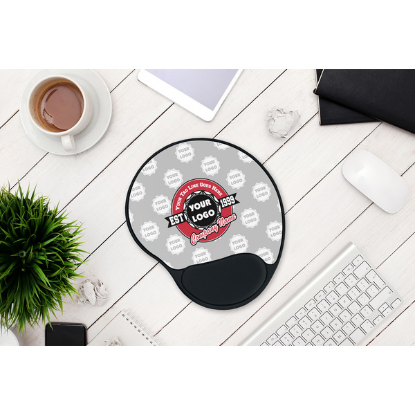 Logo & Tag Line Mouse Pad with Wrist Rest - LIFESYTLE 1