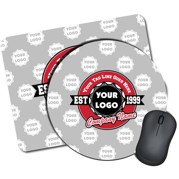 Custom Logo & Tag Line Mouse Pad w/ Logos