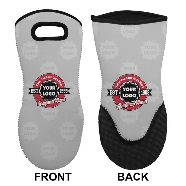 Logo & Tag Line Neoprene Oven Mitt (Front & Back)