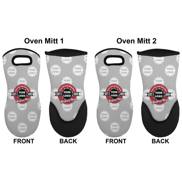 Logo & Tag Line Neoprene Oven Mitt - Set of 2 - Approval