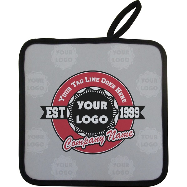 Custom Logo & Tag Line Pot Holder w/ Logos