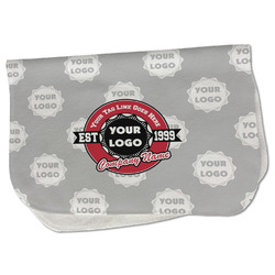 Logo & Tag Line Burp Cloth - Fleece - Single w/ Logos