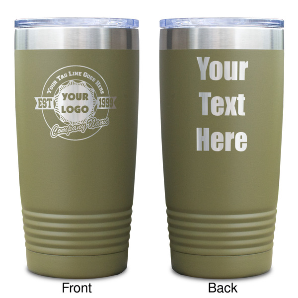 Logo & Tag Line Olive Polar Camel Tumbler - 20oz - Double Sided - Approval