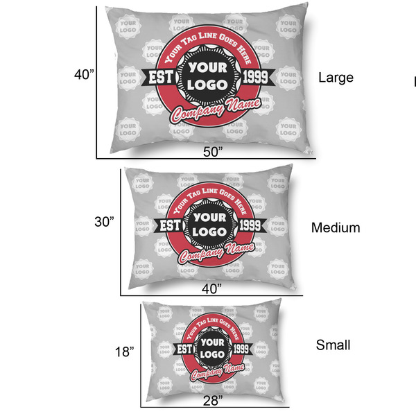 Logo & Tag Line Outdoor Dog Beds - SIZE CHART