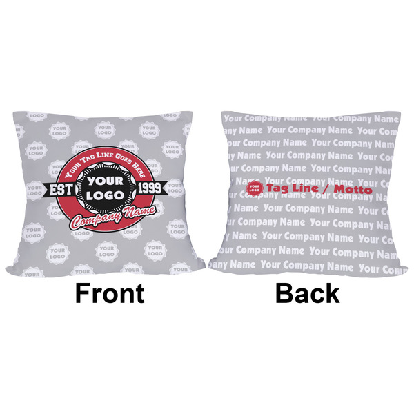 Logo & Tag Line Outdoor Pillow - 16x16