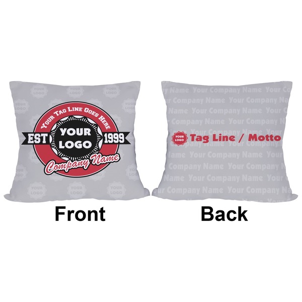 Logo & Tag Line Outdoor Pillow - 20x20
