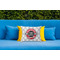 Logo & Tag Line Outdoor Throw Pillow  - LIFESTYLE (Rectangular - 20x14)