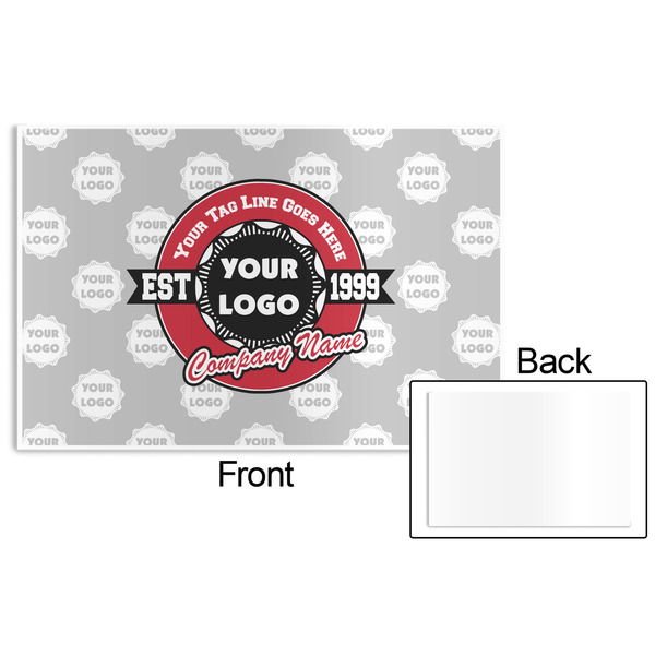 Logo & Tag Line Disposable Paper Placemat - Front & Back
