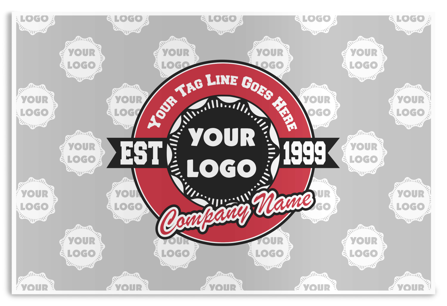 Custom Logo & Tag Line Disposable Paper Placemats w/ Logos YouCustomizeIt