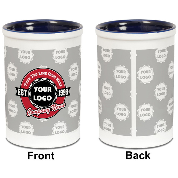 Logo & Tag Line Pencil Holder - Blue - approval