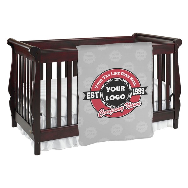 Custom Logo & Tag Line Baby Blanket w/ Logos