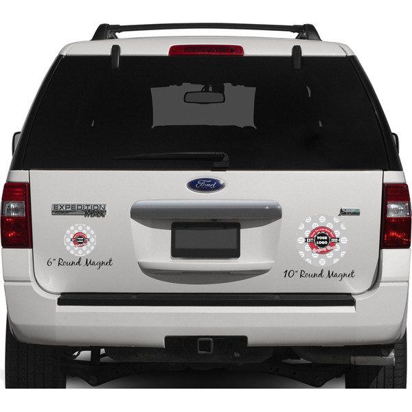 Logo & Tag Line Personalized Car Magnets on Ford Explorer