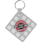 Logo & Tag Line Diamond Plastic Keychain w/ Logos