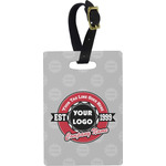 Logo & Tag Line Plastic Luggage Tag - Rectangular w/ Logos