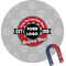 Logo & Tag Line Personalized Round Fridge Magnet