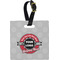 Logo & Tag Line Plastic Luggage Tag - Square w/ Logos