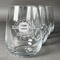 Logo & Tag Line Stemless Wine Glasses - Laser Engraved- Set of 4 (Personalized)