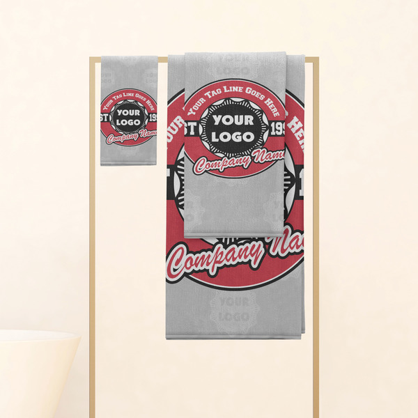 Logo & Tag Line Personalized Towel Set