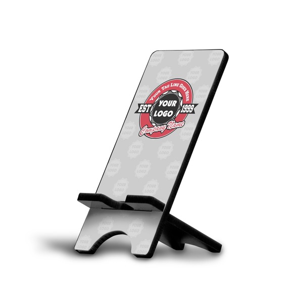 Custom Logo & Tag Line Cell Phone Stand w/ Logos