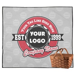 Logo & Tag Line Outdoor Picnic Blanket w/ Logos