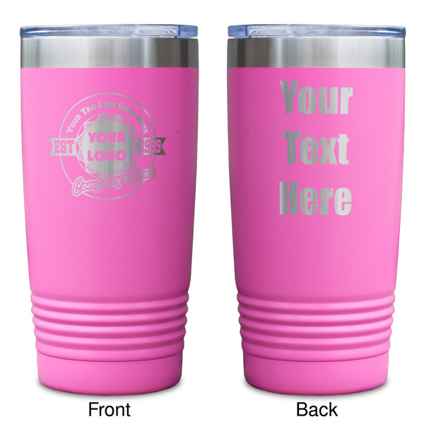 Logo & Tag Line Pink Polar Camel Tumbler - 20oz - Double Sided - Approval