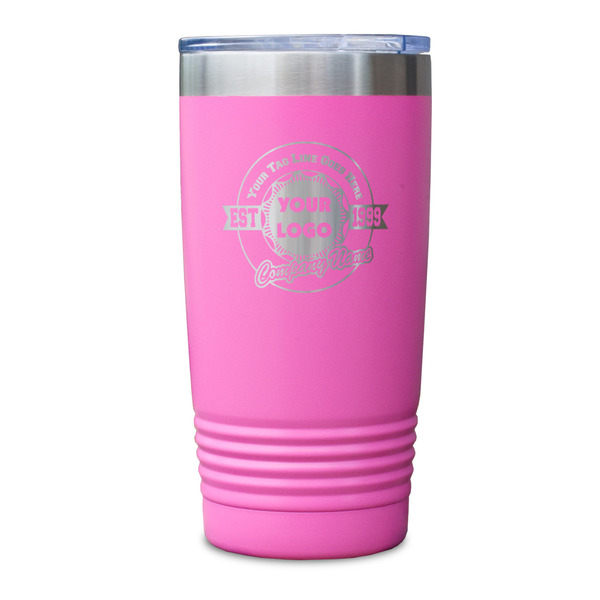 Logo & Tag Line Pink Polar Camel Tumbler - 20oz - Single Sided - Approval
