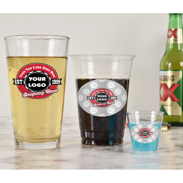 Logo & Tag Line Pint Glass - Two Content - In Context