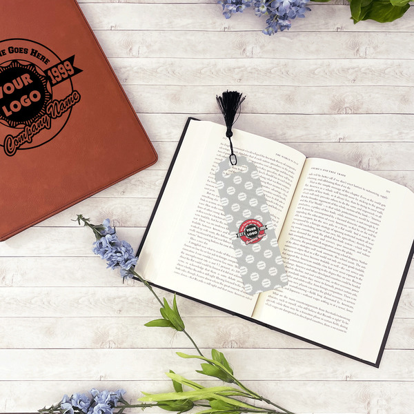 Logo & Tag Line Plastic Bookmarks - In Context